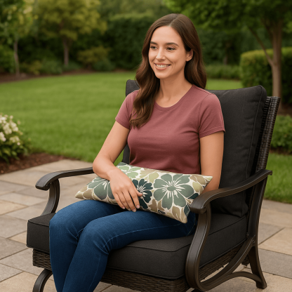 6 Piece Outdoor Chair Cushion Set – Seat, Back, and Pillows - Comfy Sofa Cover