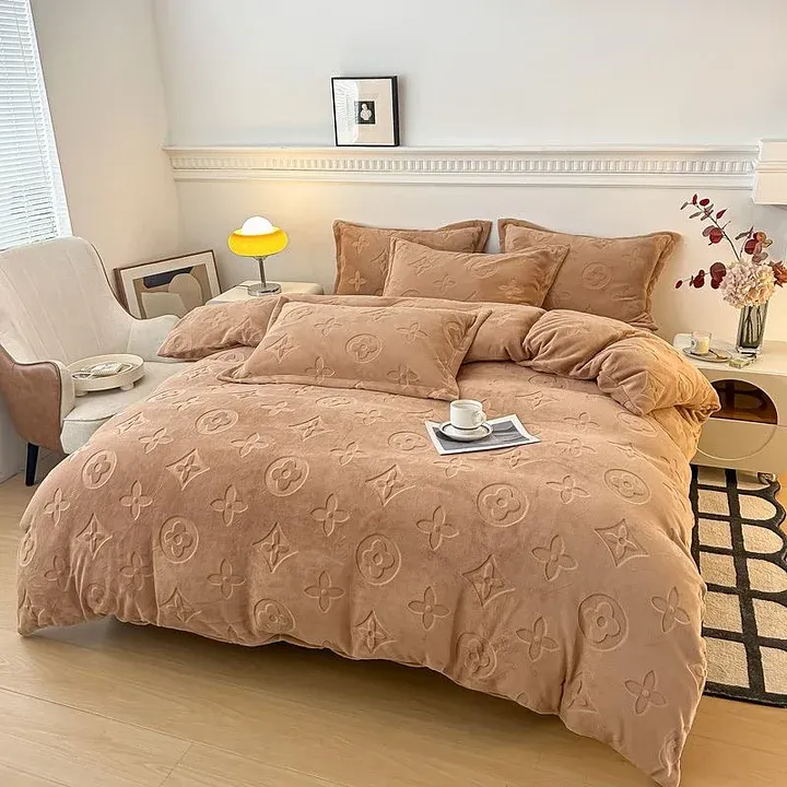 Soft Velvet Fitted Bed Sheet For Bedrooms