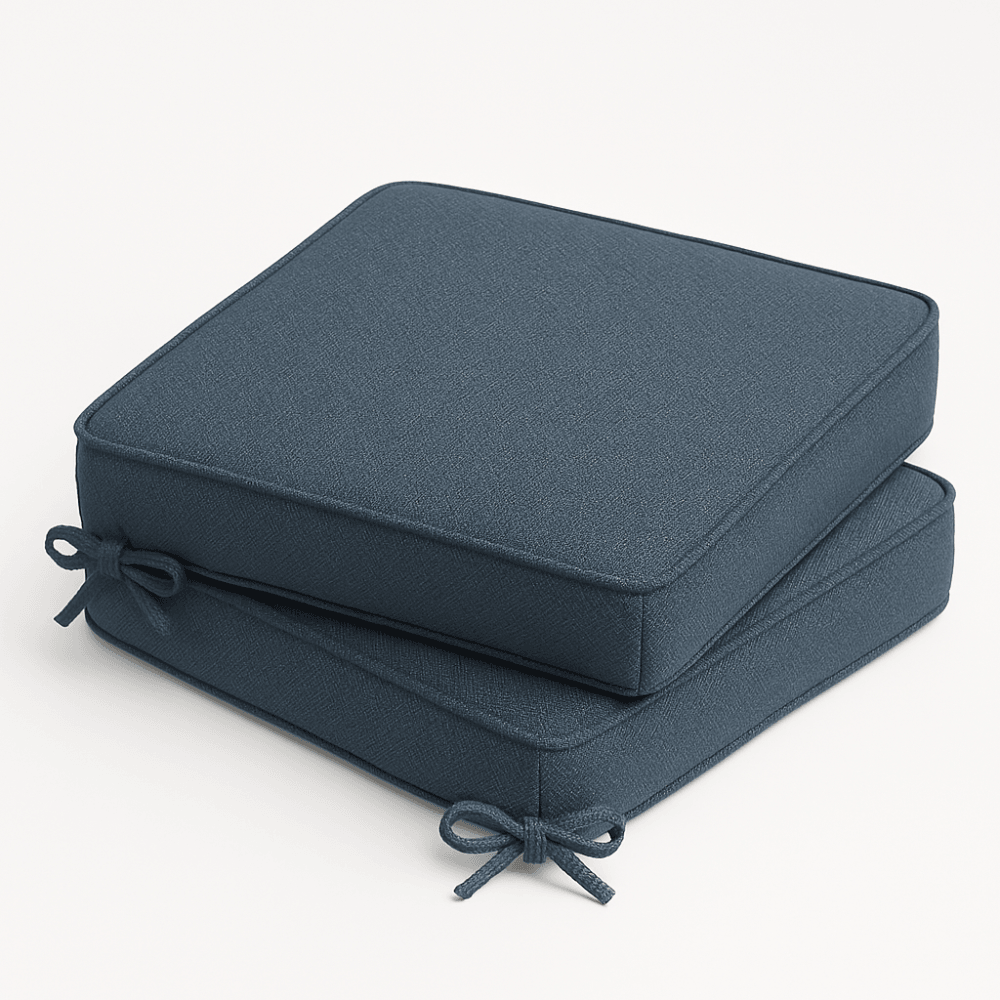 Outdoor Square Seat Pads With Cushion Ties – Set of 2 - Comfy Sofa Cover