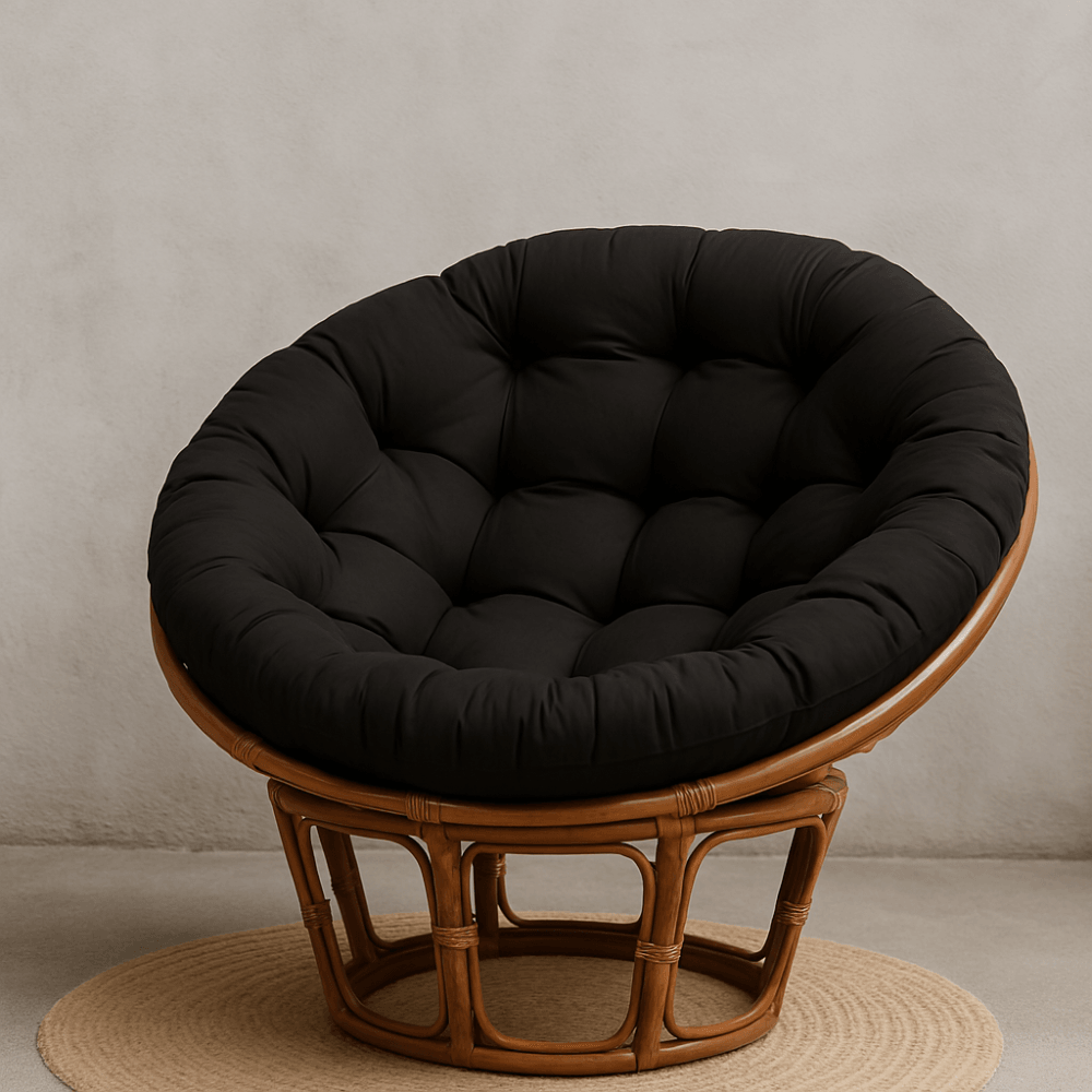52 Inch Indoor Papasan Chair Cushion – Round Tufted Floor Or Seat Pad - Comfy Sofa Cover