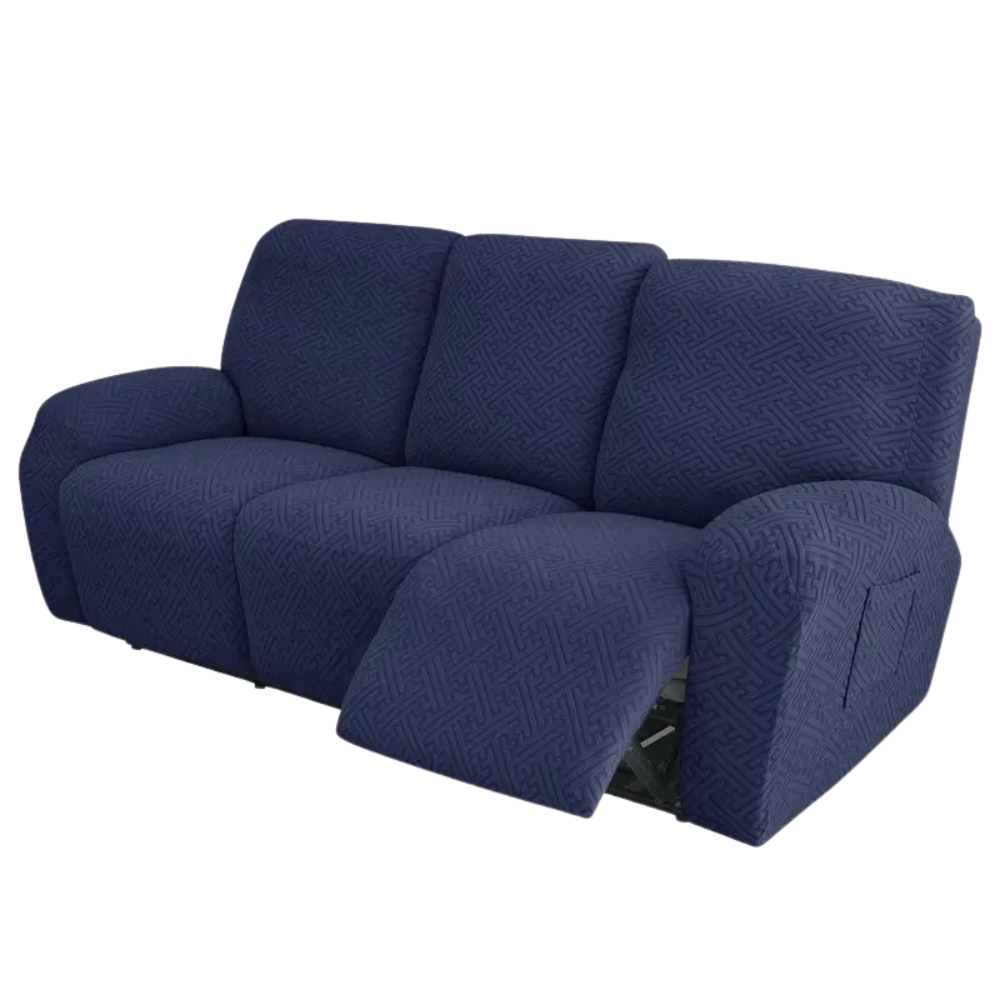 Stretch Jacquard Recliner Sofa Cover,Soft Recliner Chair,Anti-Slip Fitted 3 Cushion Furniture Slipcovers