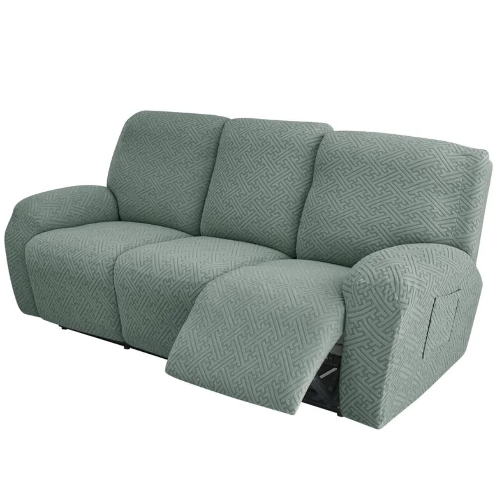 Stretch Jacquard Recliner Sofa Cover,Soft Recliner Chair,Anti-Slip Fitted 3 Cushion Furniture Slipcovers