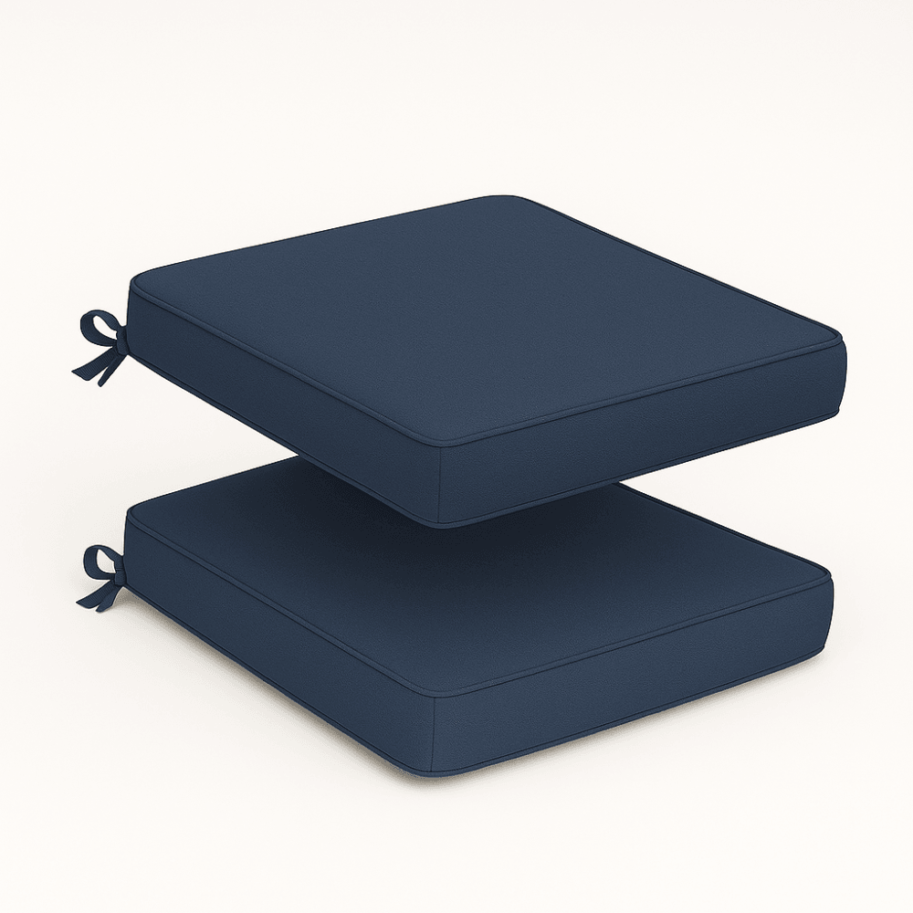 Outdoor Square Seat Pads With Cushion Ties – Set of 2 - Comfy Sofa Cover