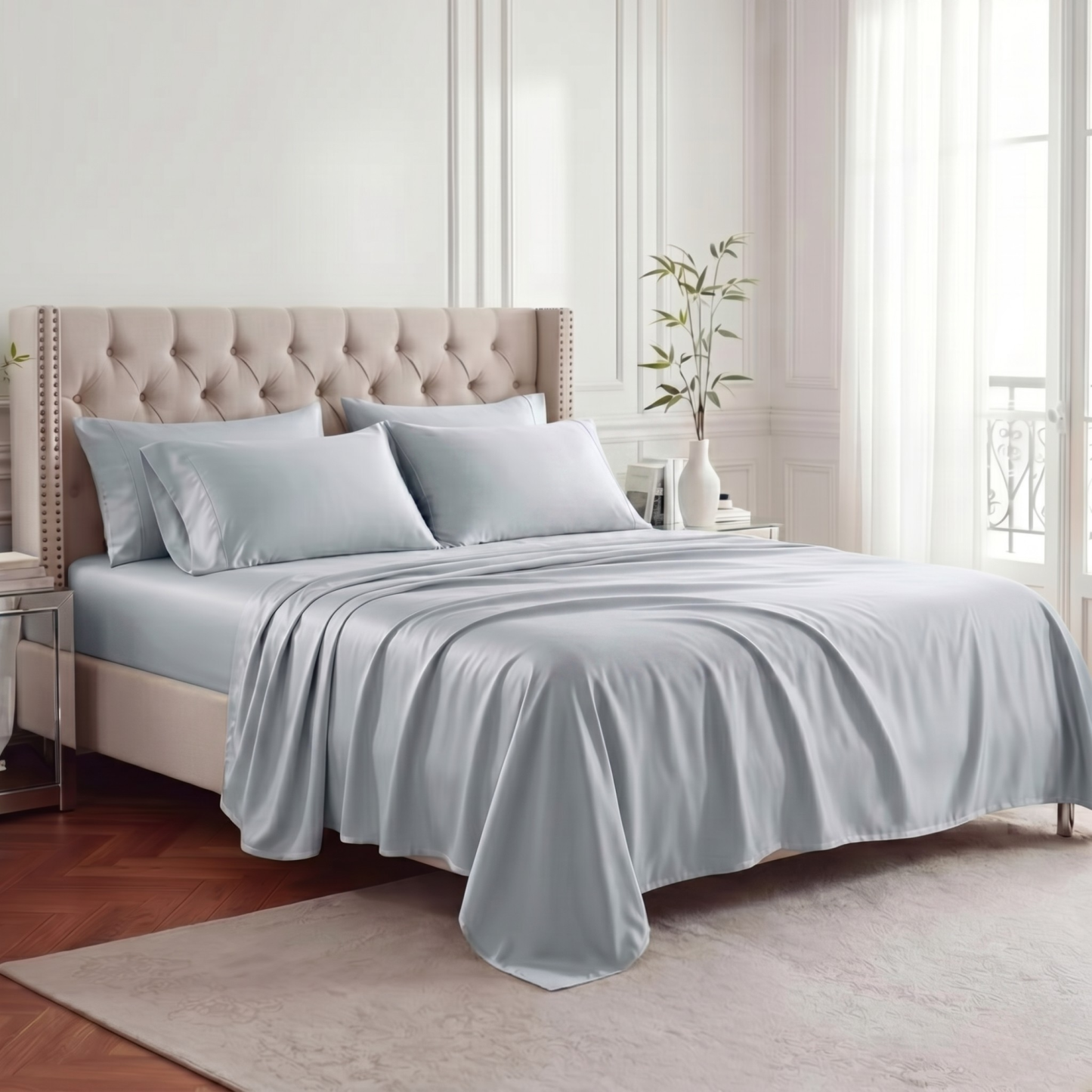6 Piece Ultra Soft Cooling Bedding Set For Hot Sleepers