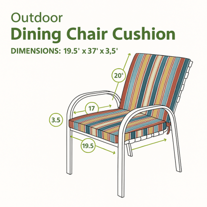 1 Piece Outdoor Chair Pad With Backrest And Ties - Comfy Sofa Cover