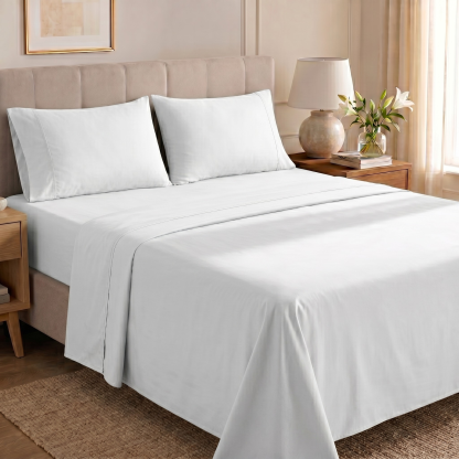4 Piece Cooling Microfiber Sheet Set With Deep Pocket Design