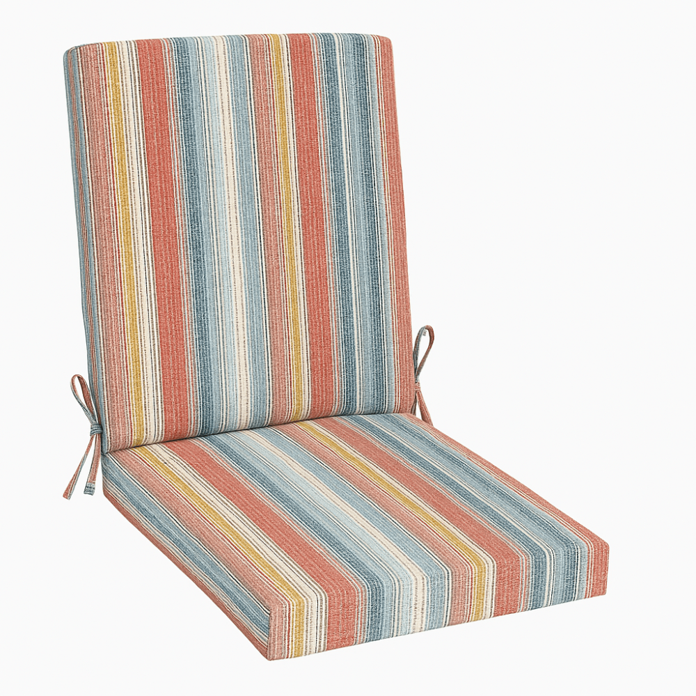 1 Piece Outdoor Chair Pad With Backrest And Ties - Comfy Sofa Cover