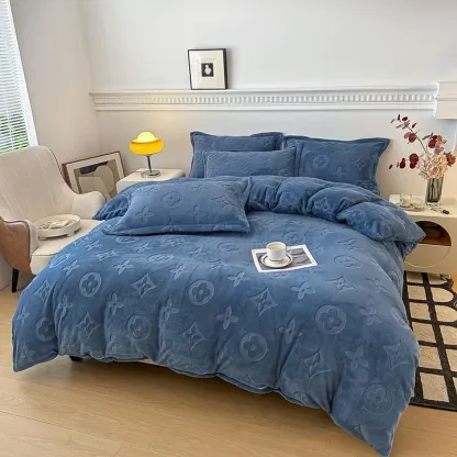Soft Velvet Fitted Bed Sheet For Bedrooms