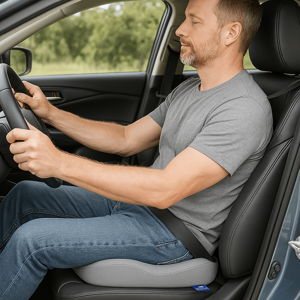 Pressure Relief Seat Cushion for Long Sitting – Memory Foam Chair Pad for Office, Car, and Wheelchair - Comfy Sofa Cover