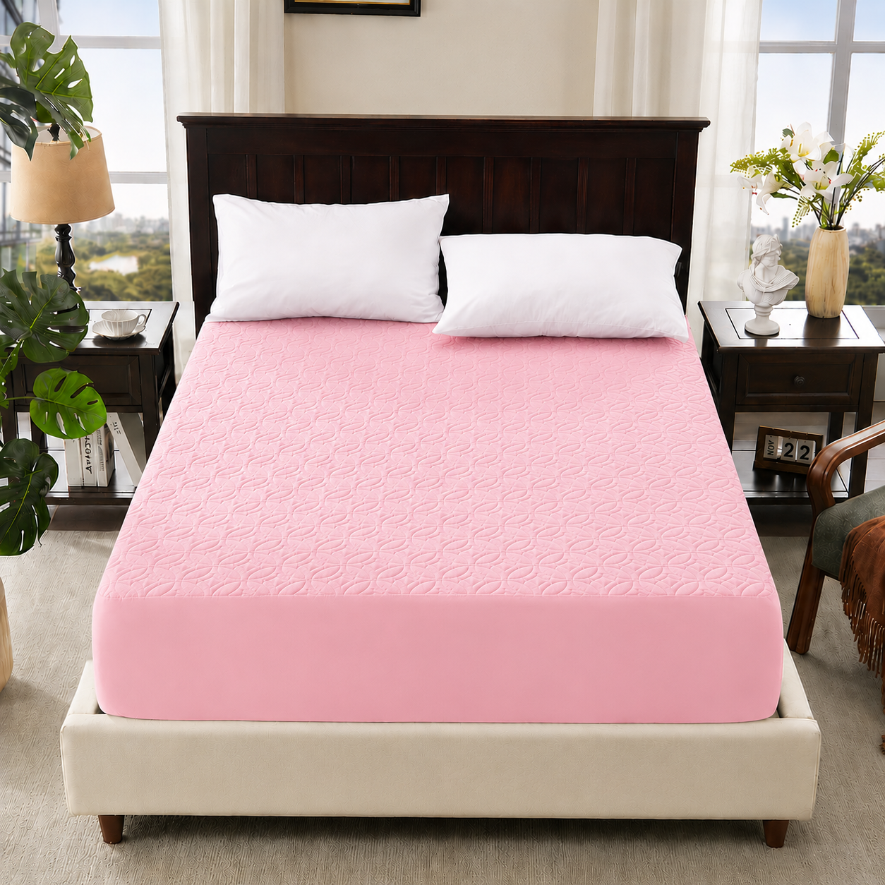 Soft Quilted Deep Pocket Waterproof Fitted Mattress Cover