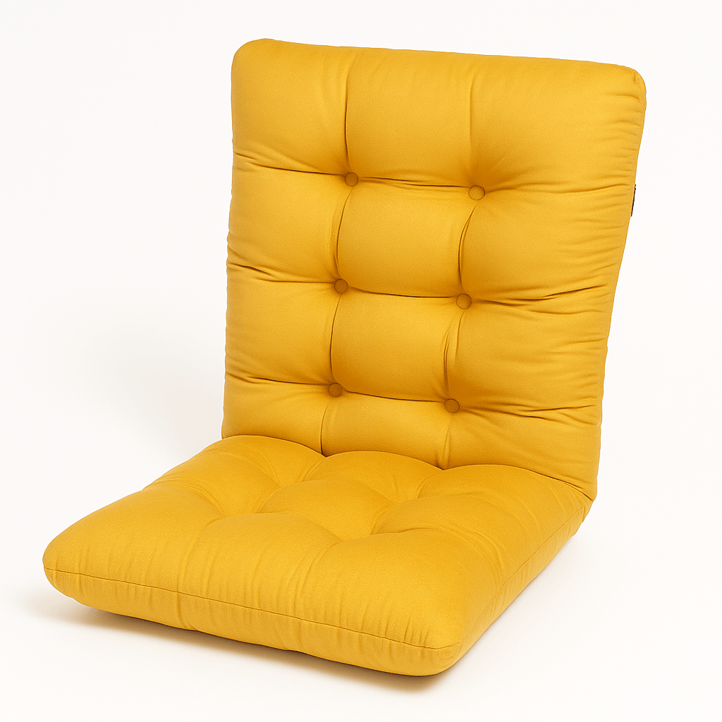 Tufted Indoor Outdoor Chair Cushion – Plush Floor Seat Pad for Home and Lounge Use - Comfy Sofa Cover