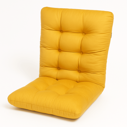 Tufted Indoor Outdoor Chair Cushion – Plush Floor Seat Pad for Home and Lounge Use - Comfy Sofa Cover