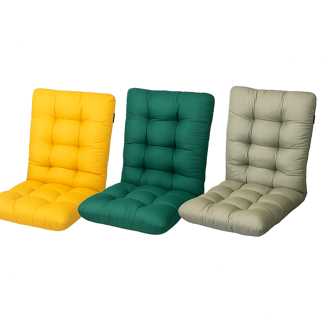 Tufted Indoor Outdoor Chair Cushion – Plush Floor Seat Pad for Home and Lounge Use - Comfy Sofa Cover