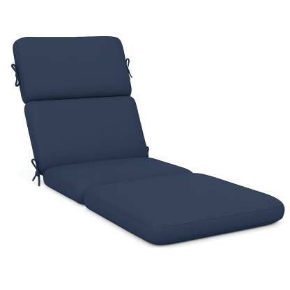 74 Inch Outdoor Chaise Lounge Cushion – Reversible Tufted Seat and Back Pad with Ties - Comfy Sofa Cover