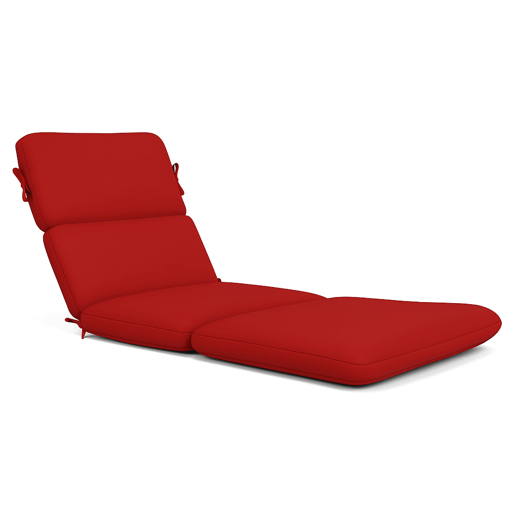 74 Inch Outdoor Chaise Lounge Cushion – Reversible Tufted Seat and Back Pad with Ties - Comfy Sofa Cover