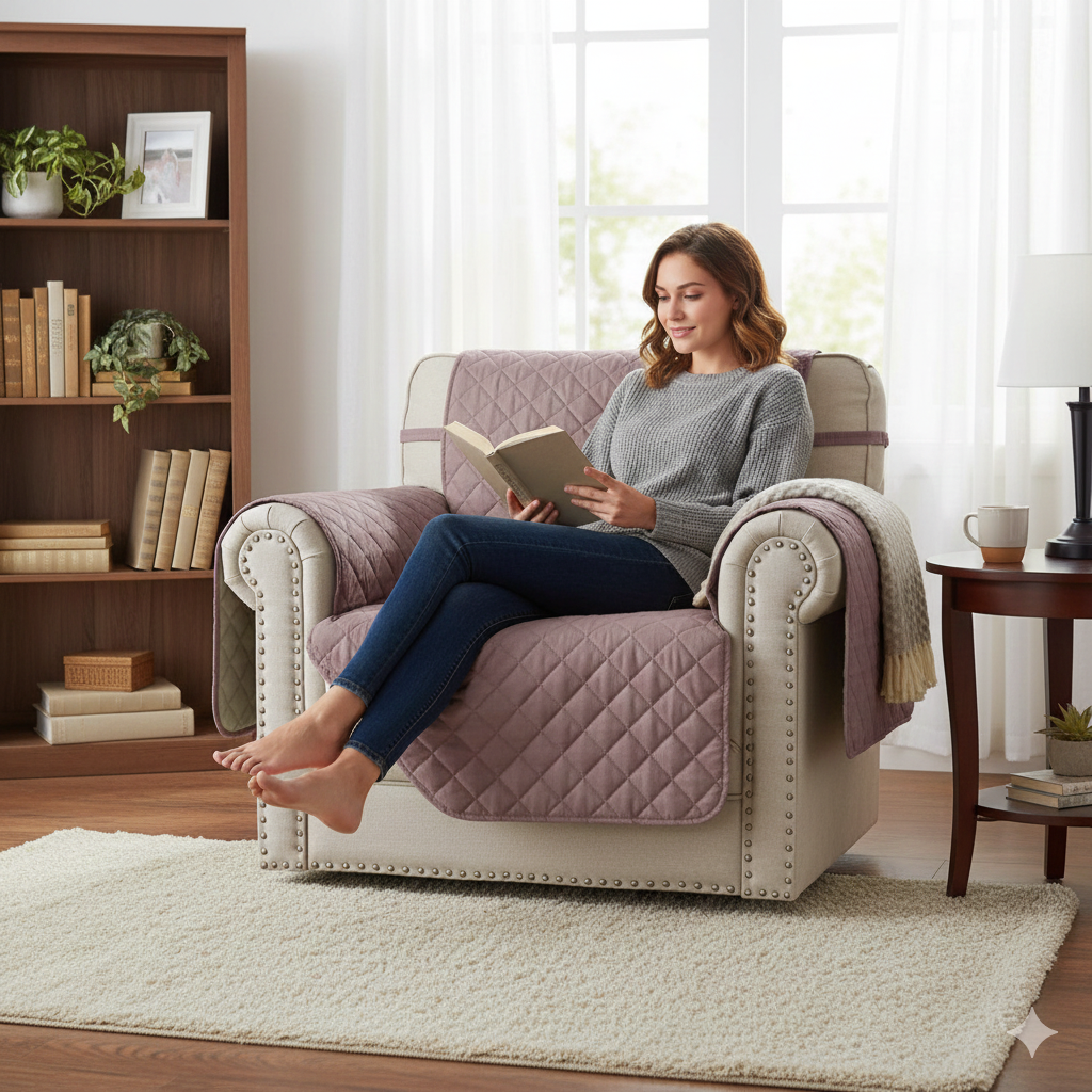 Water Resistant Reversible Comfy Sofa Cover