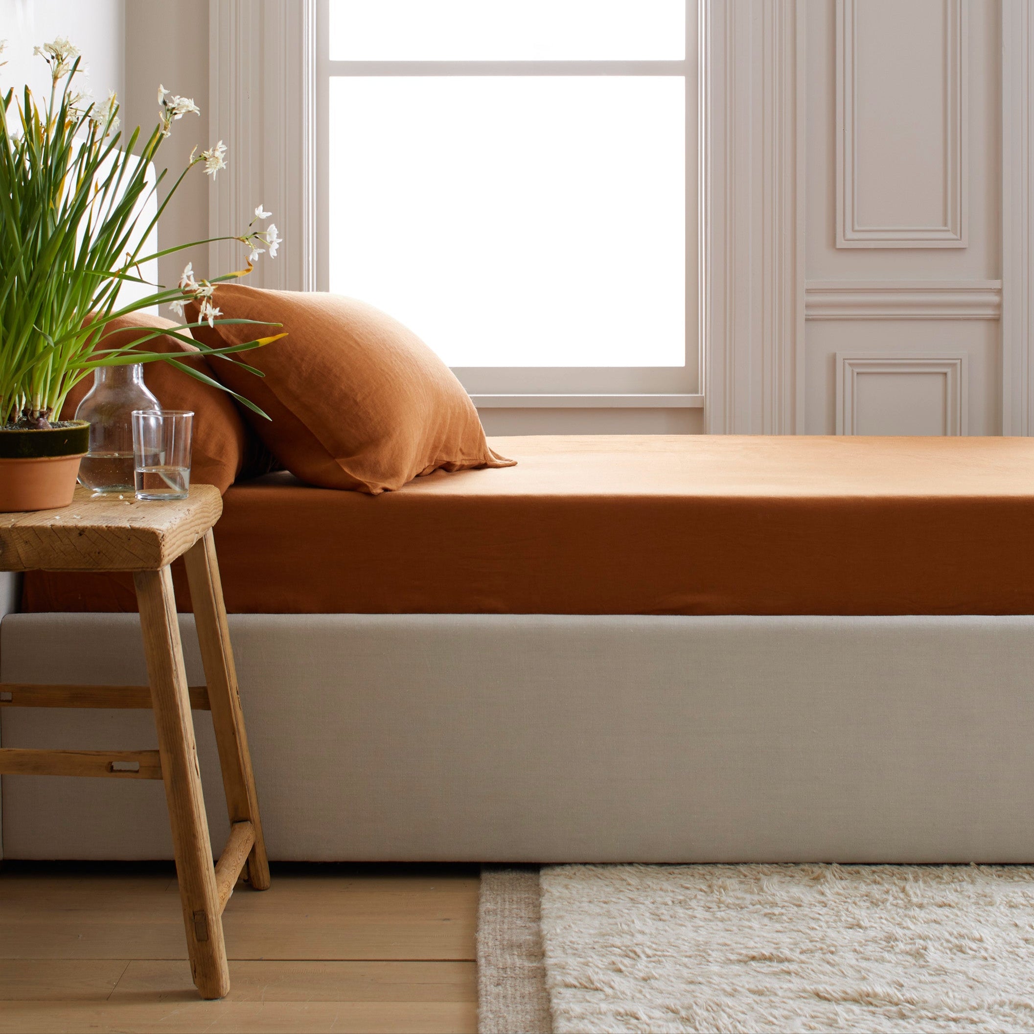 European Flax Linen Fitted Sheet Set