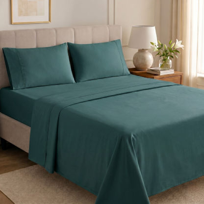4 Piece Cooling Microfiber Sheet Set With Deep Pocket Design