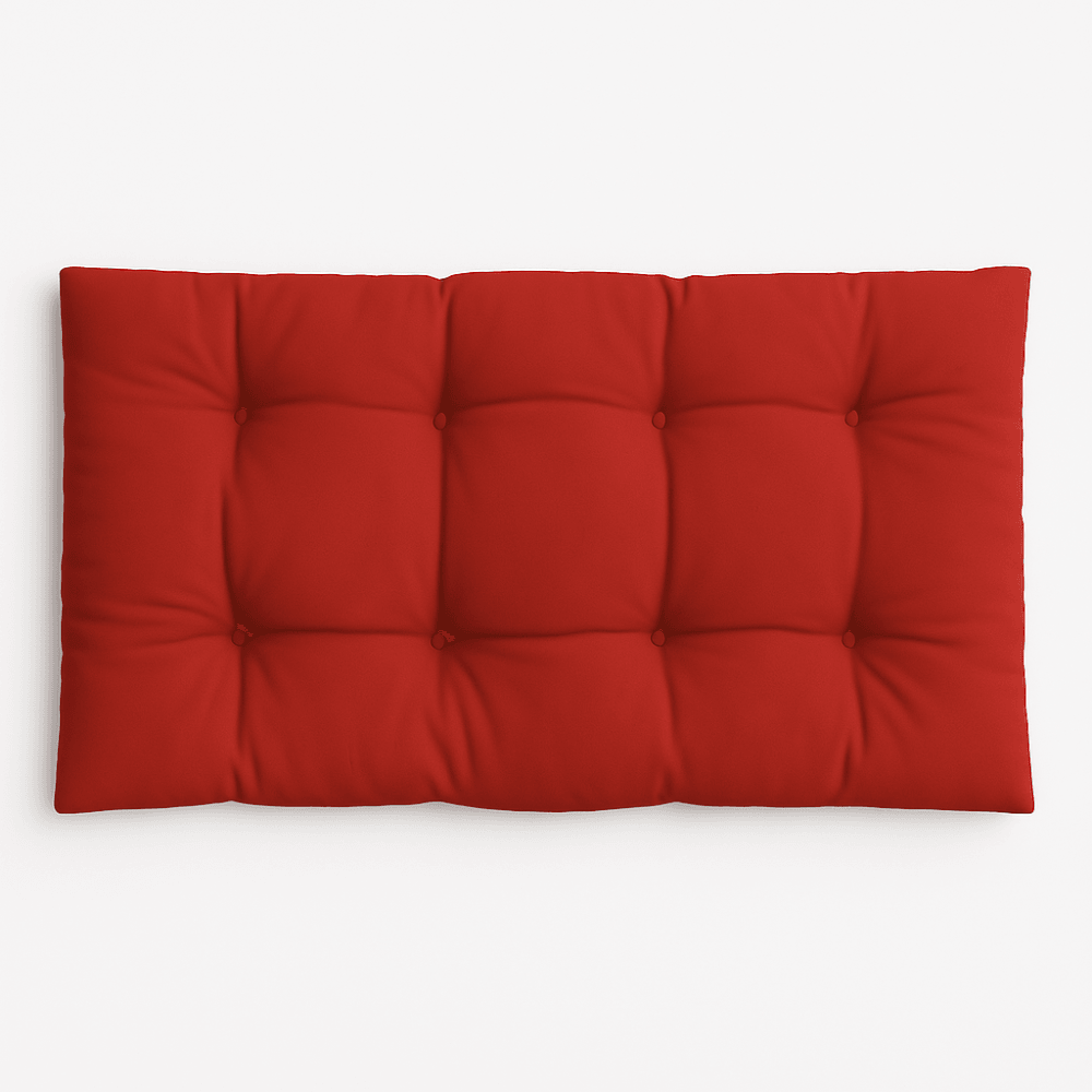 Tufted Indoor Bench Seat Pad – Solid Twill Fabric - Comfy Sofa Cover