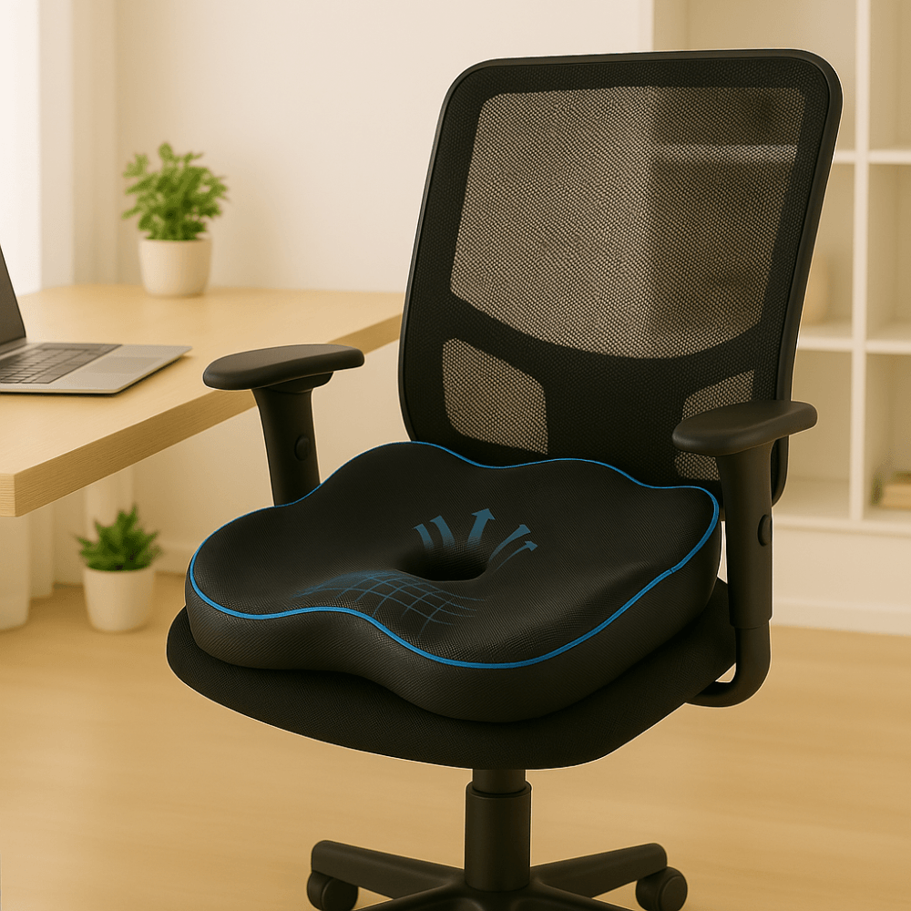 Ergonomic Memory Foam Seat Cushion With Hollow Vent Design - Comfy Sofa Cover