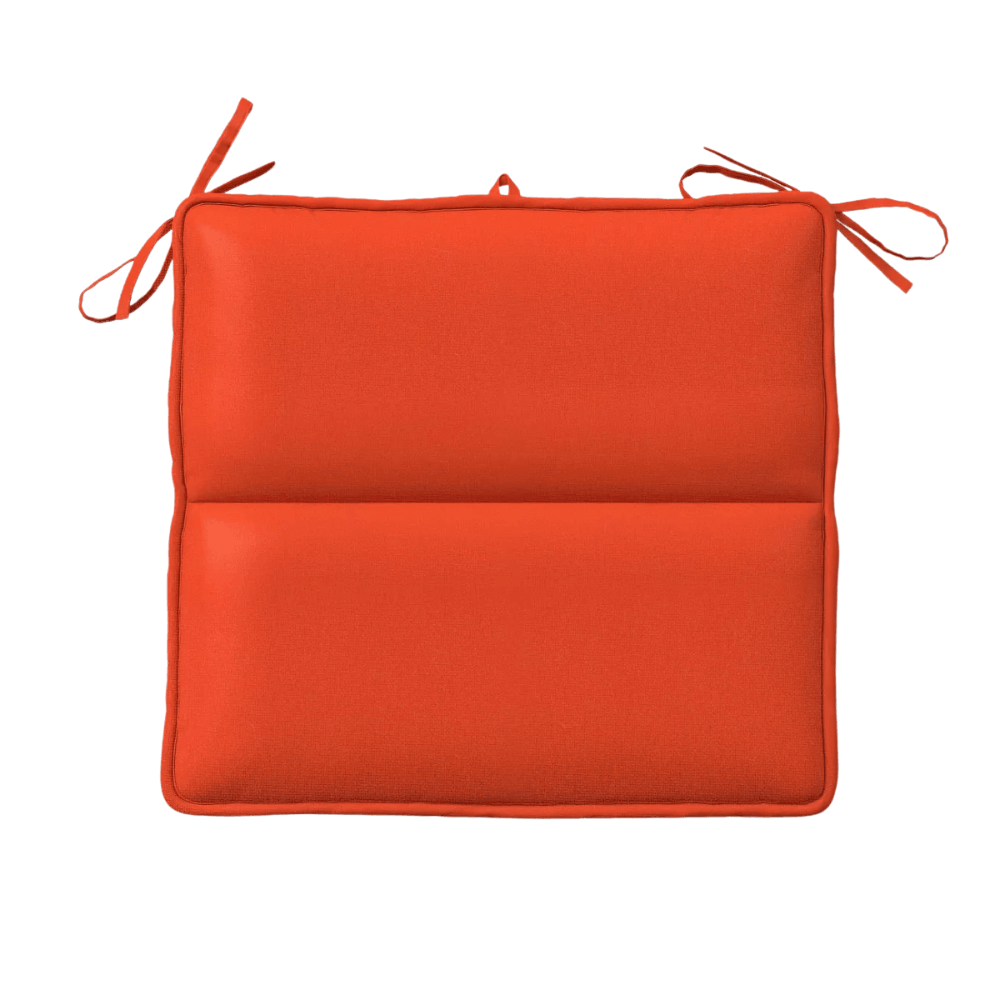 Tufted Outdoor Chair Pad With Ties – 16 x 16 Inch - Comfy Sofa Cover