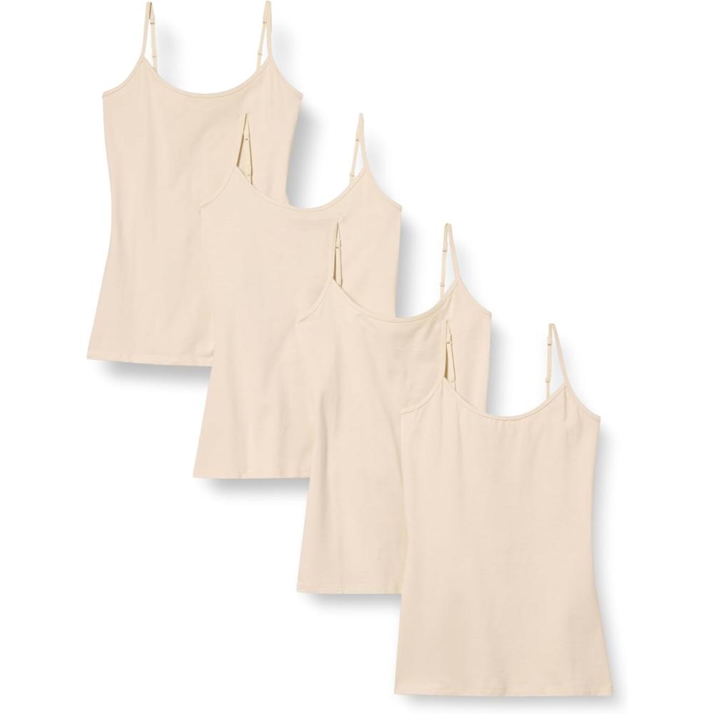 Slim Stretch Camisole 4 Pack With Adjustable Straps