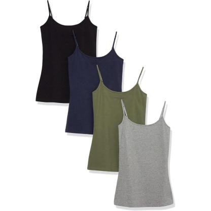 Slim Stretch Camisole 4 Pack With Adjustable Straps