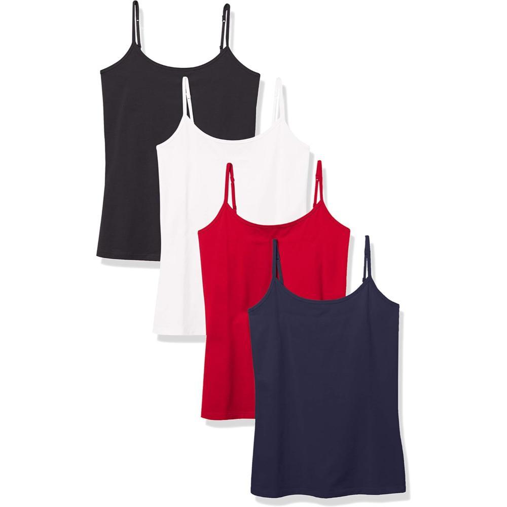 Slim Stretch Camisole 4 Pack With Adjustable Straps