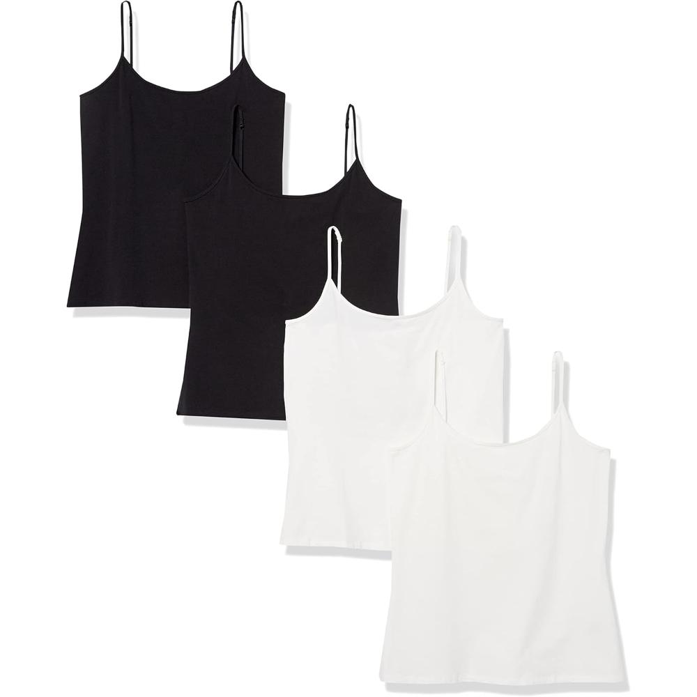 Slim Stretch Camisole 4 Pack With Adjustable Straps