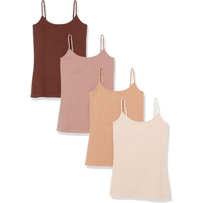 Slim Stretch Camisole 4 Pack With Adjustable Straps