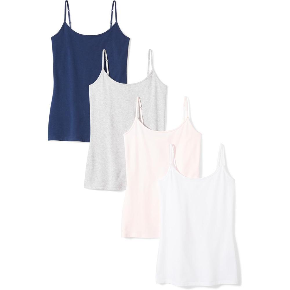 Slim Stretch Camisole 4 Pack With Adjustable Straps