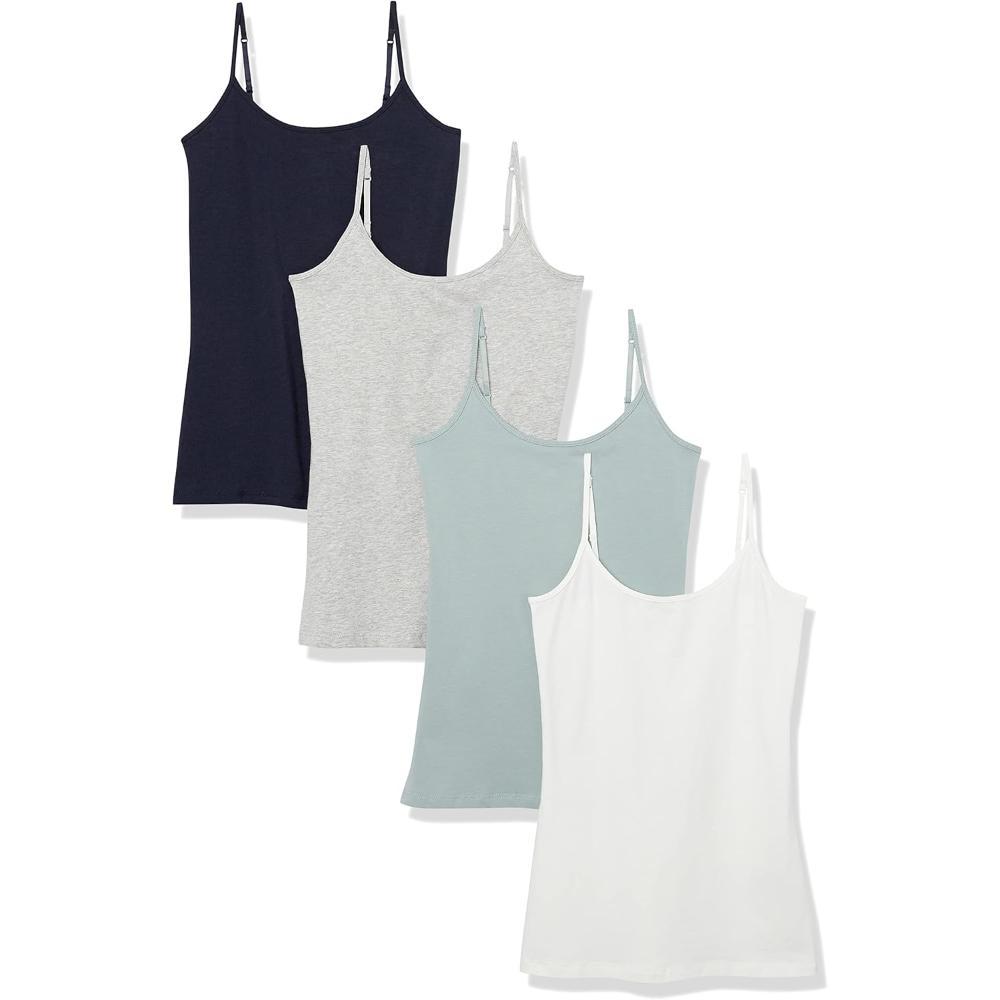 Slim Stretch Camisole 4 Pack With Adjustable Straps