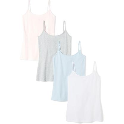 Slim Stretch Camisole 4 Pack With Adjustable Straps