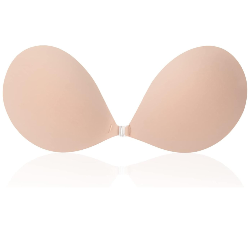Strapless Backless Adhesive Bra With Front Clip