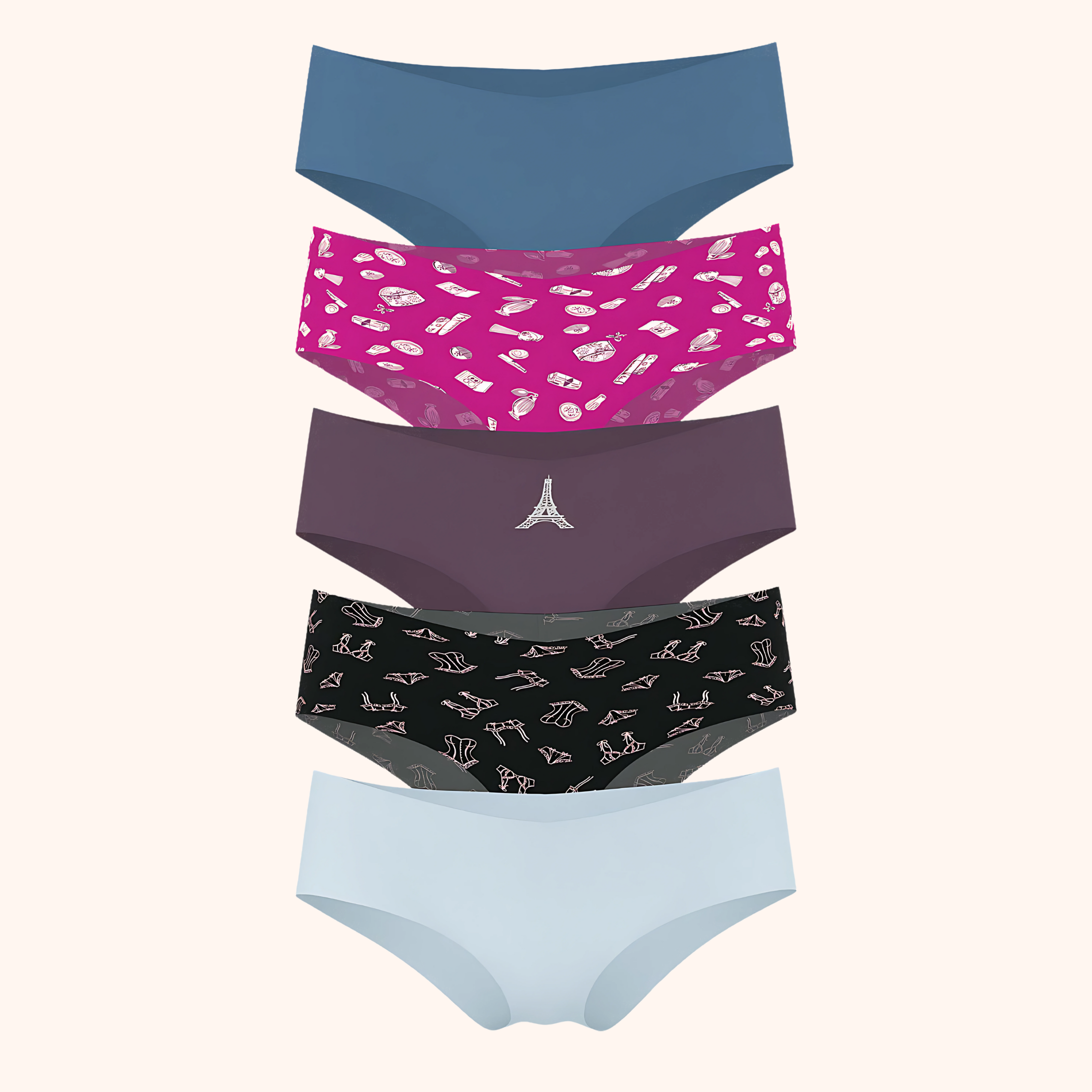 Pack Of 5 No Show Cheeky Panties