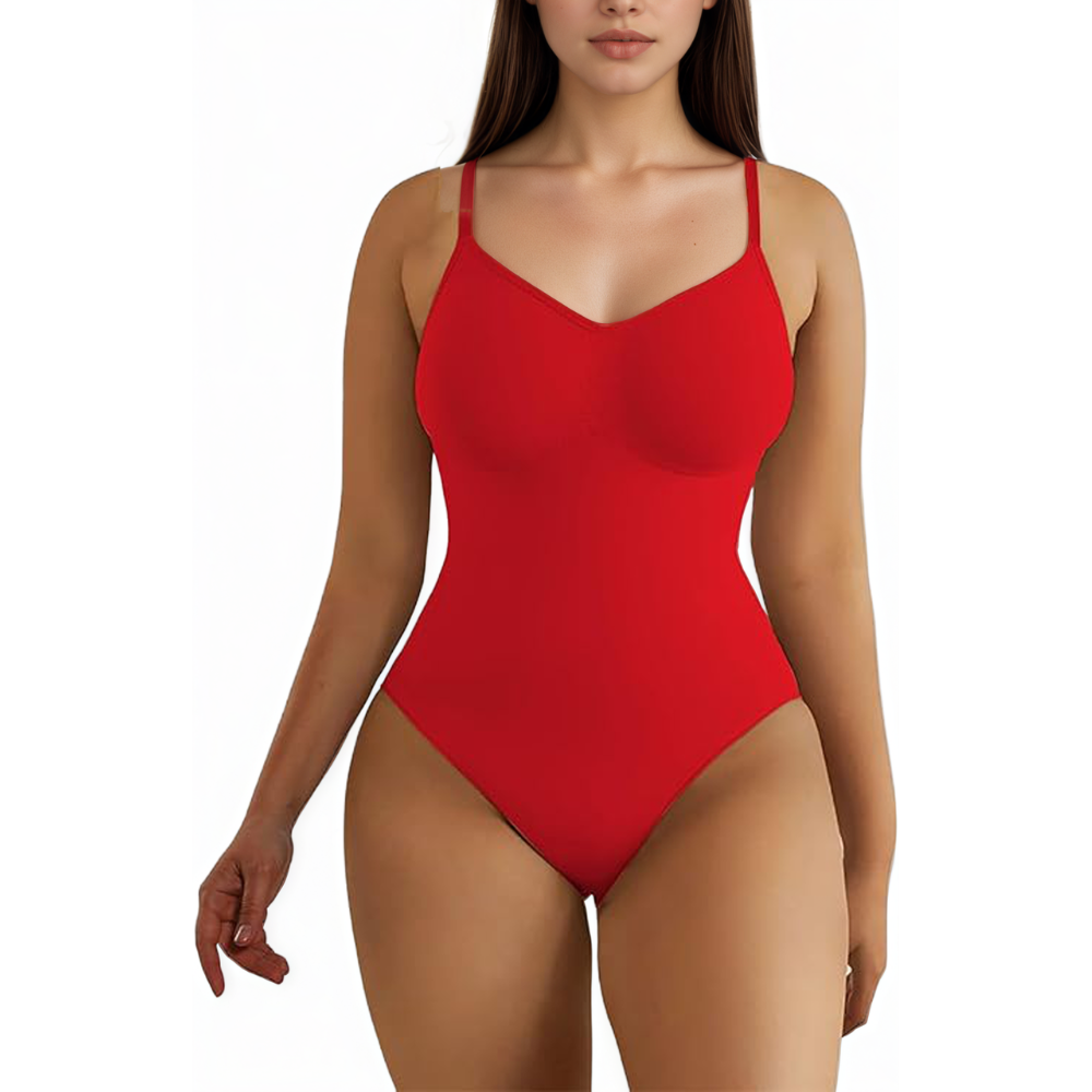 Seamless Tummy Control Bodysuit Slimmer with Adjustable Straps