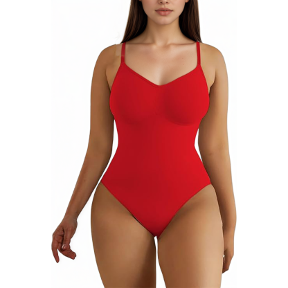 Seamless Tummy Control Bodysuit Slimmer with Adjustable Straps