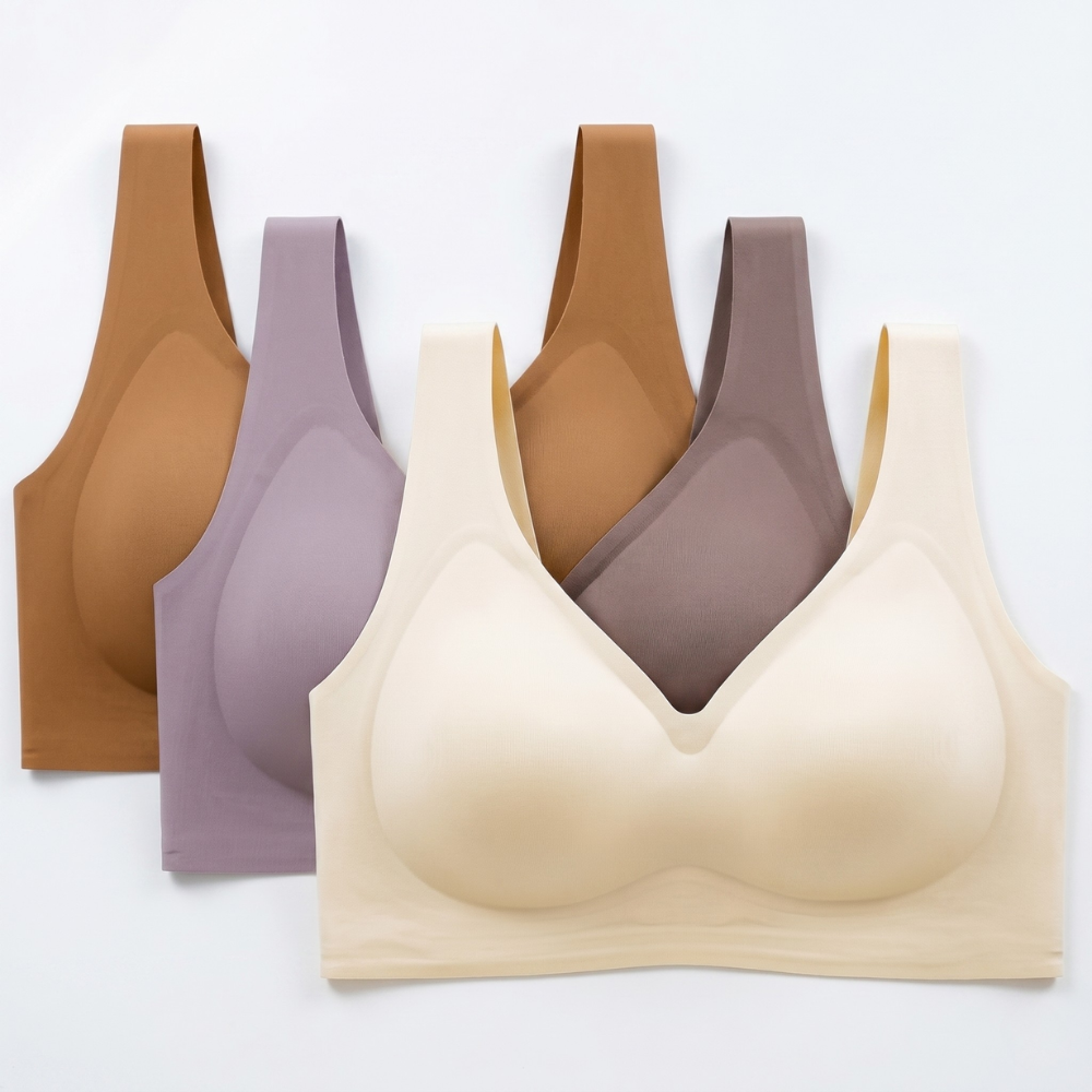 Pack of 3 Push Up No Underwire Full Coverage Women Seamless Wireless Bra