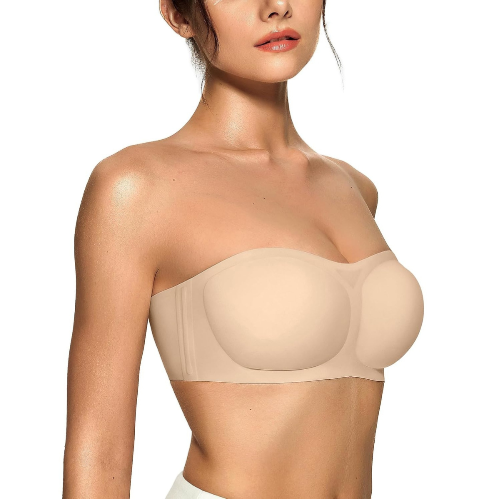 Strapless Bras Jelly Push Up Bandeau Bra For Women