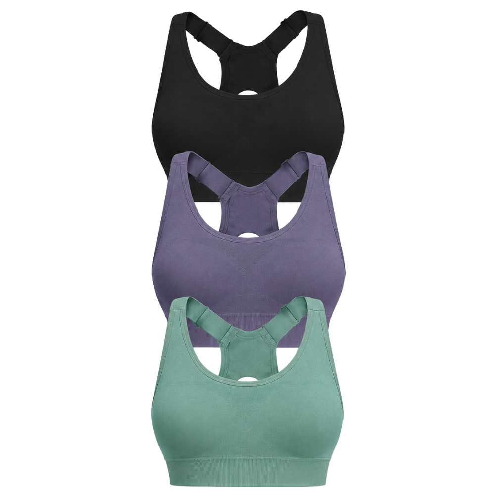 Pack Of 3 High Support Sports Bras For Women