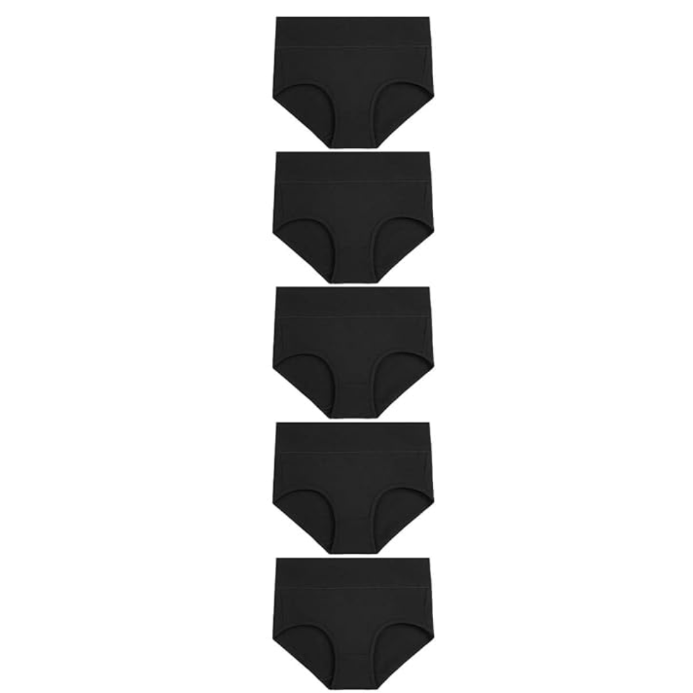 Pack Of 5 High Rise Full Coverage Underwear For Women