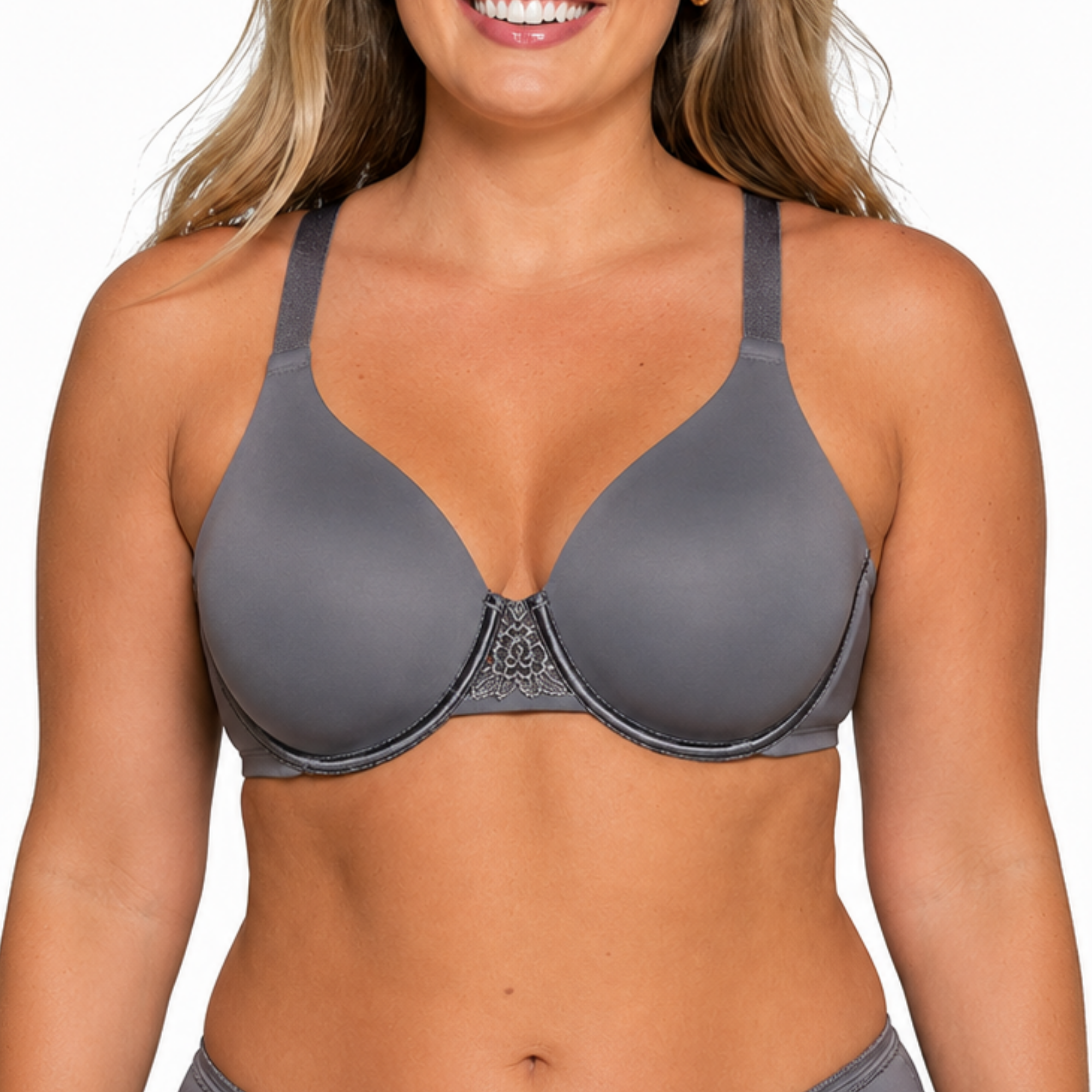 Full Figure Smoothing Bra With 4 Way Stretch And Lined Cups