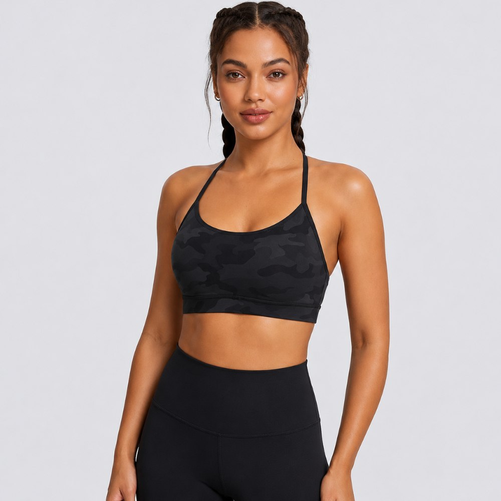 Butterluxe Y Back Sports Bra Low Impact Yoga Top For Women