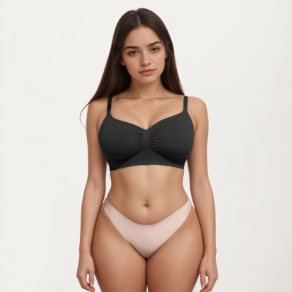 Seamless Comfort Wireless Bra with Adjustable Straps and Smooth Fit