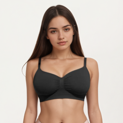 Seamless Comfort Wireless Bra with Adjustable Straps and Smooth Fit