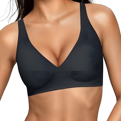 Deep V Wireless Support Bra
