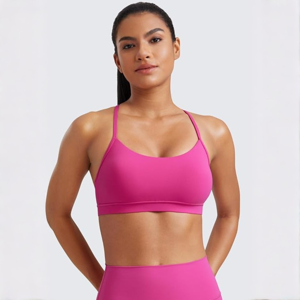 Butterluxe Y Back Sports Bra Low Impact Yoga Top For Women