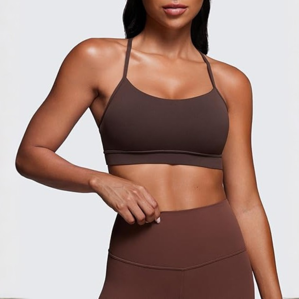 Butterluxe Y Back Sports Bra Low Impact Yoga Top For Women