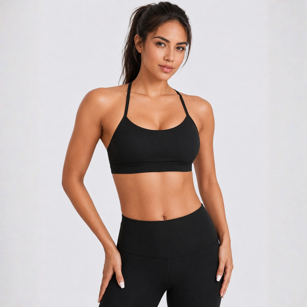 Butterluxe Y Back Sports Bra Low Impact Yoga Top For Women