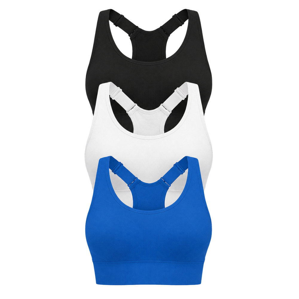 Pack Of 3 High Support Sports Bras For Women